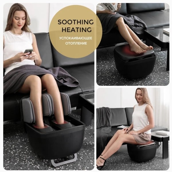 2 i 1 fod og ben massager maskine foldbar osmann kalv luft kompression shiatsu rulle vibration massage med varme K68