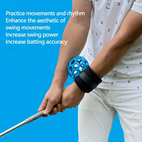 Bærbar Golf Swing Træner Ball Golf Swing Posture Corrector Træning Hjelpemiddel bolde Justerbar Håndled Sleeve Golf Træning bold