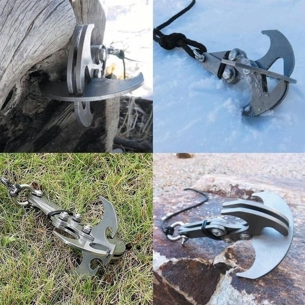 Folding Gravity Grab Krok Utendørs Stenk Klatring Redding Claw Survival Fjellklatring Krok Verktøy