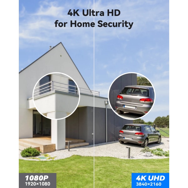 H.view 8Ch 4K 5MP Cctv Säkerhet Kamera System Ptz Hem Video Övervakning Kit Utomhus Ip Kamera Humanoid Detektion