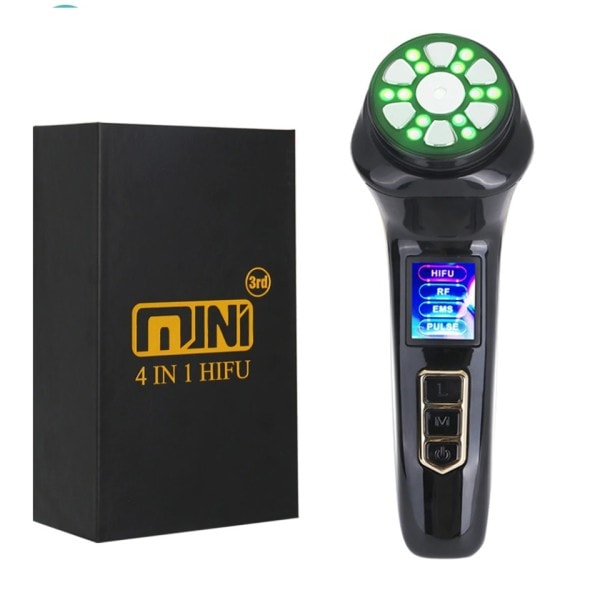 4 in 1 Mini Hifu Machine Ultraääni RF iho kiristys ryppyjä estävä kasvo hierontalaite