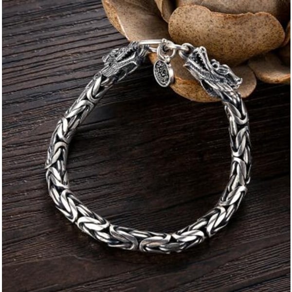 Vintage sølv farve drage hoved armbånd til mænd metal dyr armbånd mode fest smykker