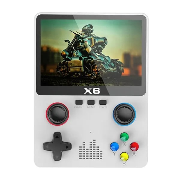X6 3,5 tum IPS skärm handhållen spel spelare dubbel joystick 11 simulatorer GBA video spel konsol