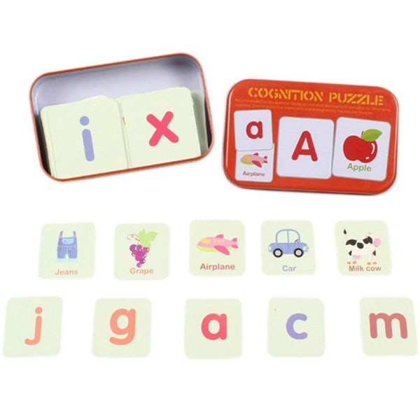 Anti-Tear Flash Kortit Oppimis Aakkoset Pulma Kortit, Matching Puzzle Kognitiivinen Varhainen Koulutus Oppimis lelut
