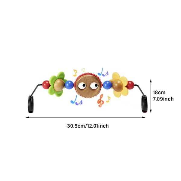 Barnvakt vagga hängande spjälsäng leksak attraktiv resor aktivitet för bebisar skallar