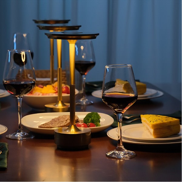 Bord lampe for soverom Oppladbar LED touch bryter skrivebord lampe