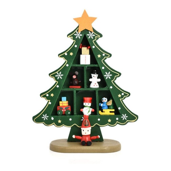 Kreativ Gør-det-selv Træ Jule Træ Vindue Butik Indkøbscenter Desktop Display Rekvisitter Ornament
