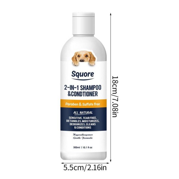 Koiran shampoo ja hoitoaine 2 1 lemmikki suihku geeli kosteuttava koiran shampoo