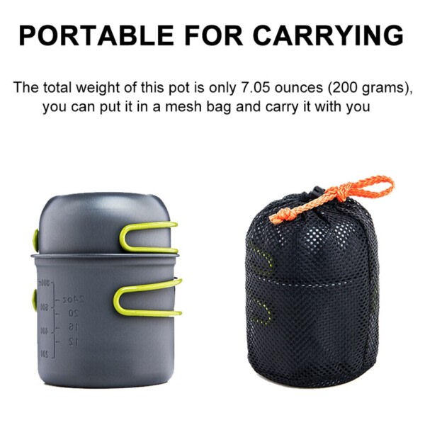 Camping matlagning redskap utomhus porslin gryta set