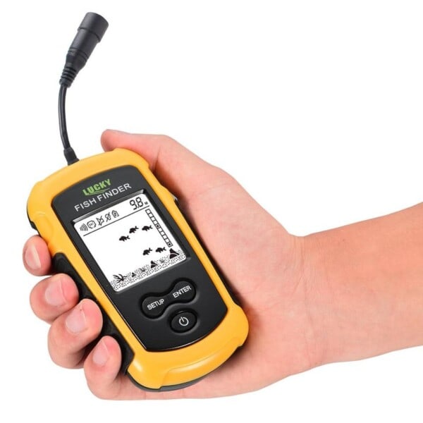 LUCKY FF1108-1 Portabel Fish Finder Ice Fishing Ekolod Ekolod Larm Givvandlare Fishfinder