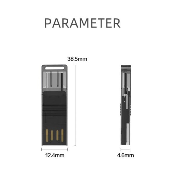 2 In 1 Card Reader USB 3.0 &USB Type C To SD Micro SD TF Card Reader OTG Adapter