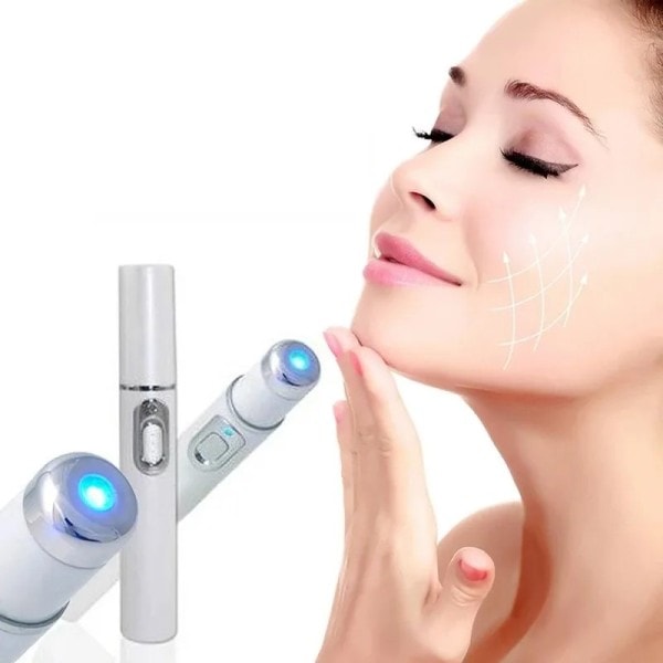 Blå Lys Ansigtsbehandling Maskin Acne Rynke Fjernelse Laser Pen Hud Pletter Fjernelse Anti Skrampe Spider Vene Eraser