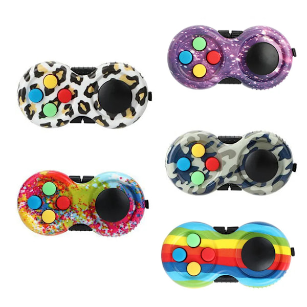 Fidget Controller Pad Spill Fokus Leketøy Glatt ABS Plast Stress Lettelse Squeeze