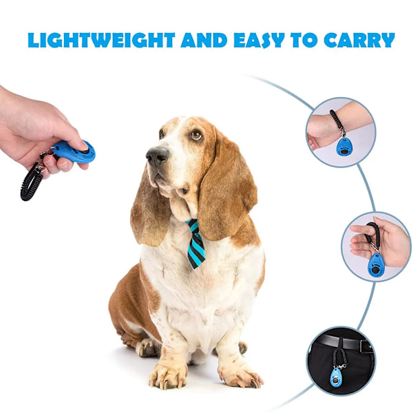 2 pack hund träning klicker med justerbar handled rem hållbar lättvikt