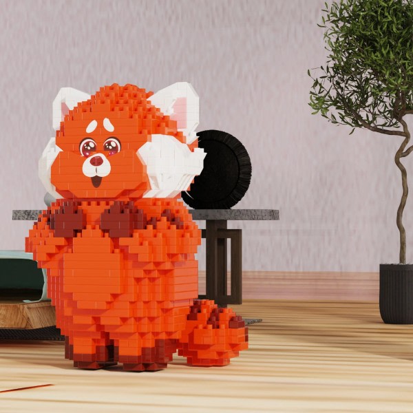 Disney Värda röd Mikro Byggklossar Gör-det-själv Panda Modell Diamant Tegelsten Figurer Leksaker