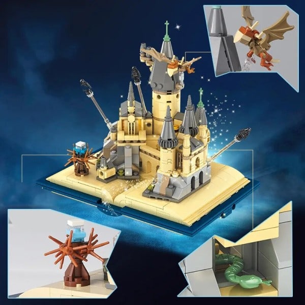 Harris School Magic Castle Book Building Block Magical Knights Forbidden Forest Potterly Brick Leker