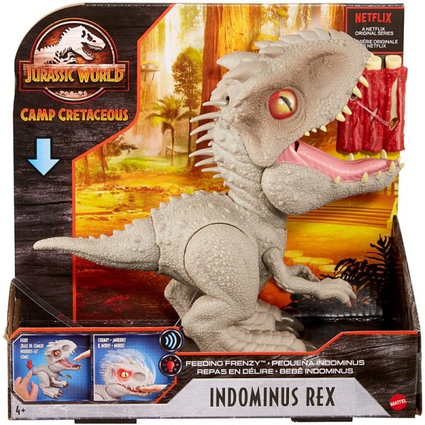 Jurassic World Camp Kritt Fôring Frenzy Indominus Rex Liten Dinosaur Modell