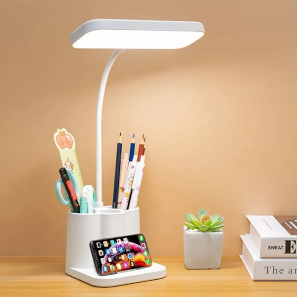 USB Læring Soverom Soverom Nattbord Lese Natt Lys LED Skrivebord Lampe Øyebeskyttelse Skrivebord Høgskole Student Nattlys