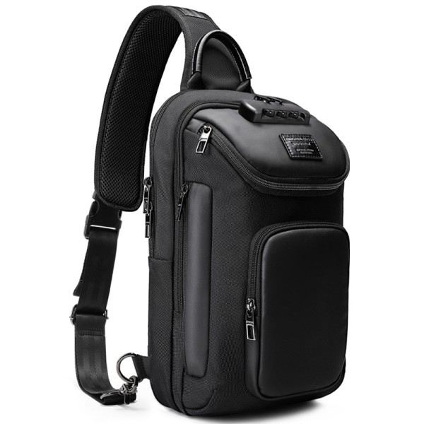 Herr Mode Vattentät Multifunktion Crossbody Skulder väskor Pack Messenger Bröst väskor