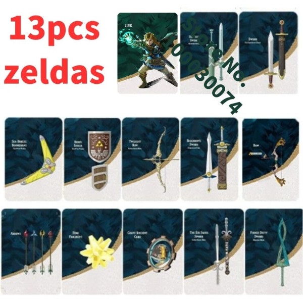 13 Pieces Amiibo Zelda det universelle crossover-kortet legenden som kan porteres til alle land i kongedømmets tårer