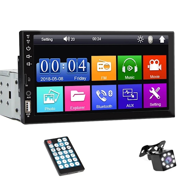 7 Tum Bil Radio 1 Din MP5 Spelare Touch Skärm Multimedia