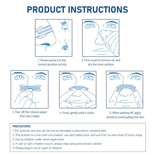 50 st Breath Lätt Anti-snarkning Patch Nasal Strips Gott Sover Stopp Snarkning Nos Plåster