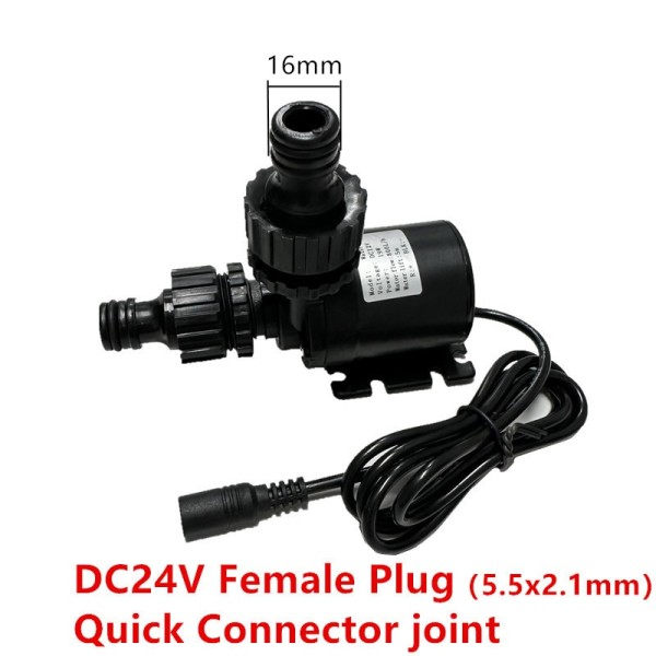 12v Hög Tryck Ultra Tyst Solar DC 24V Lift 5M 800L/H Borstlös Motor Dränkbar Vatten Pumpar