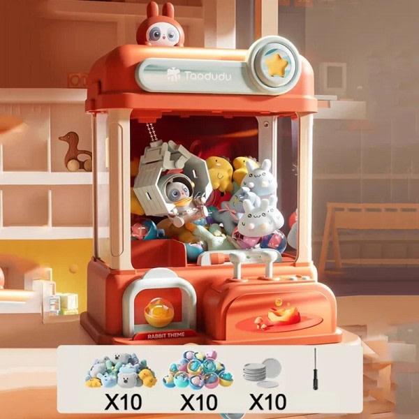 Dukke maskin barn myntoperert lek spill mini klo fangst leketøy kran maskiner musikk dukke