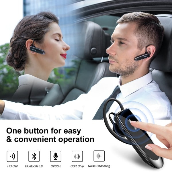Bluetooth kuulokkeet V5.0 langattomat nappikuulokkeet kuulokkeet mikrofonilla 24h nappikuulokkeet kuuloke
