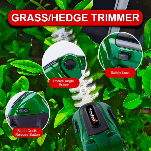 Elektrisk Häcksax 20000rpm Hushåll Gräsklippare  Trädgård Bush Sax Gräs Sax El Verktyg