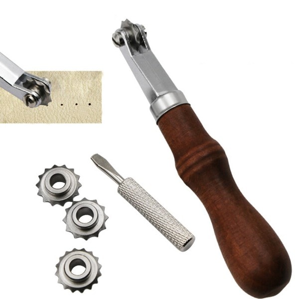 Leathercraft Spacer Værktøj Spacer Embossing System Set Sying Stitch Spacer Stitching Hjul Marker Værktøj