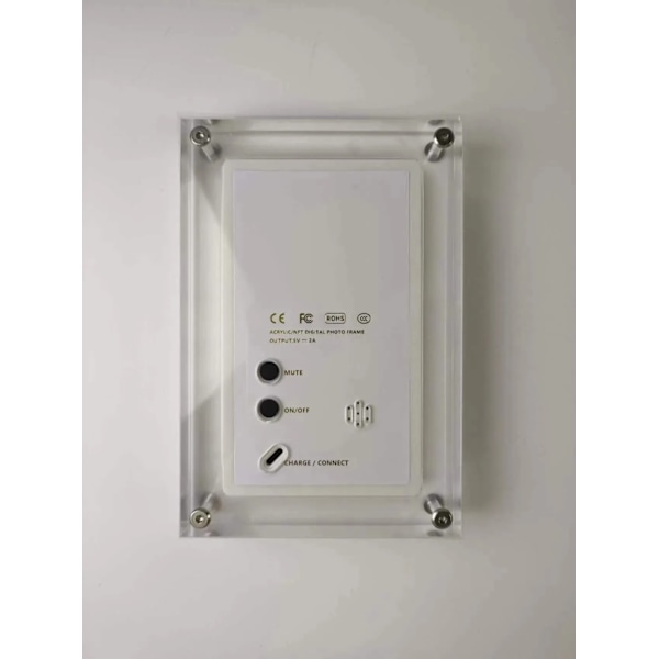 Akryl Digital Foto Frame 5 Inch 1000mAh Vertikal Display IPS Skärm