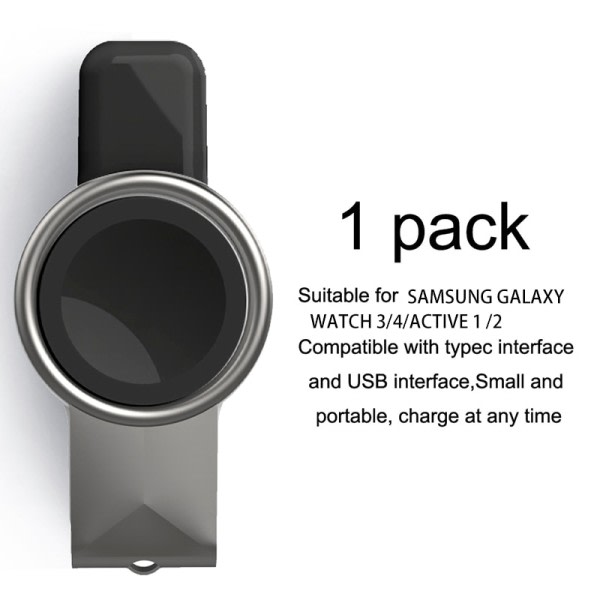 Rask magnetisk lader for Samsung Galaxy klokke 5Pro/5/4/3 Aktiv 1 2  Lader 40/42/44/46mm Samsung klokke strømforsyning tilpasning