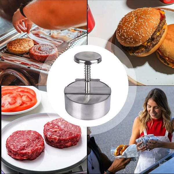 Rustfritt stål non-stick rund manuell ris ball mugg tykkelse justert kjøkken biff grill verktøy