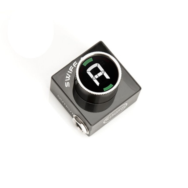 Innovativ mini pedal tuner för kromatisk gitarr bas tuning HD LED Display Justerbar A4 omfång värde