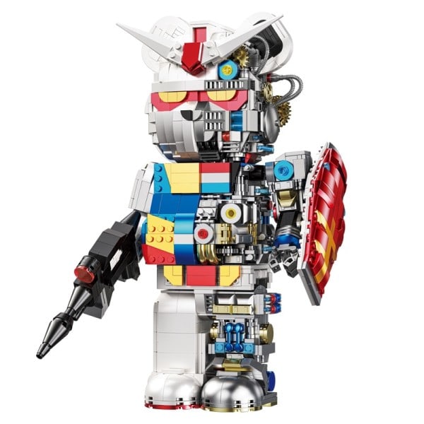 32CM Tegnefilm Handling Figur Mekanisk Bjørn Robot Bygge Klodser Klodser Legetøj