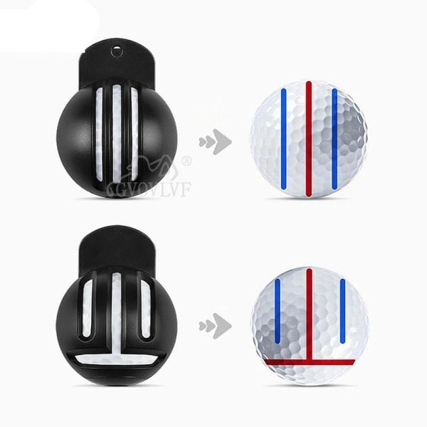 1 sæt Golf Marker Hånd Værktøj med penne Golfing Marker Værktøj Alignment Kit med Marker Pen Golfs bolde Tegning Linje Værktøj Ny