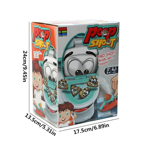 Bästa kvalitet 1 Set 17,5*13,5*24cm Av bajs Shooter Två Personer Desktop PK Spel Prank Roligt Spel Kreativt Toalett Bajs Spel För  Barn