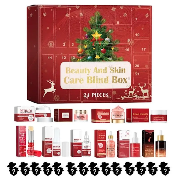 24 stycken Kosmetik Advent Kalender 24 Dagar Jul