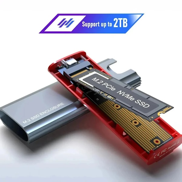 M2 SSD Case M.2 NVMe SATA SSD Kapital Adapter 10Gbps USB 3.2