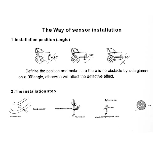 Bil sonde bakning sensor bil baggear parkering detektorer med buzzer bip indikator