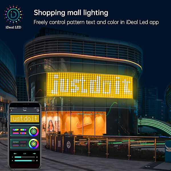 Smart Gardin String Light App DIY Bilde Tekst LED Display Smart LED RGB String Light