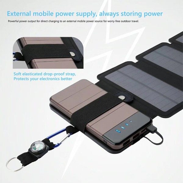 Utomhus Multifunktionell Portabel Solar Laddning Panel Fullbar
