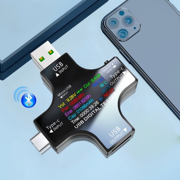 USB spänning testare ström mätare monitor multifunktionell snabb laddning ström detektion analysator