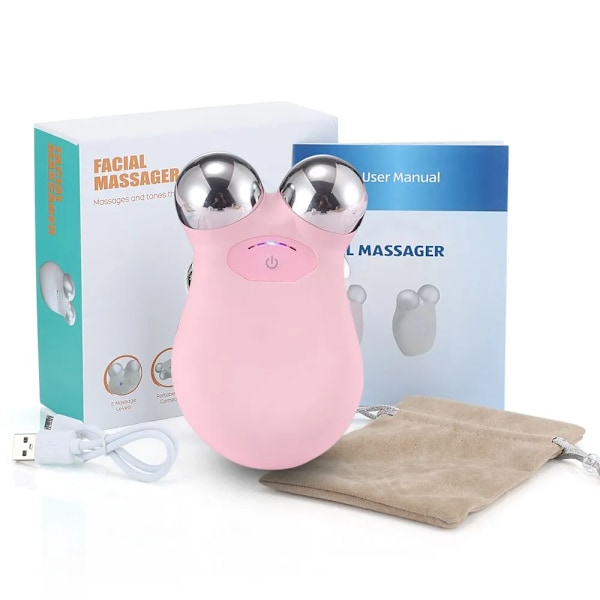 Oppladbar Face Massager 5 Gears Elektrisk Micro-Current 3D EMS Firming