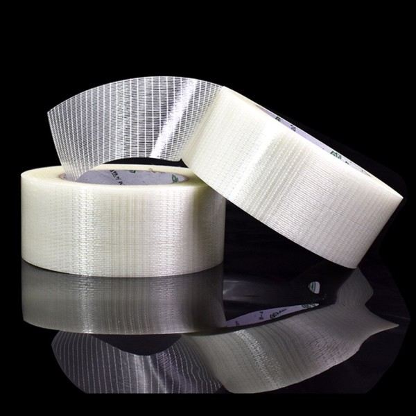 Superstark enkelsidig nötningsbeständig korsrandig glasfiber hög viskositet förstärkt tejp