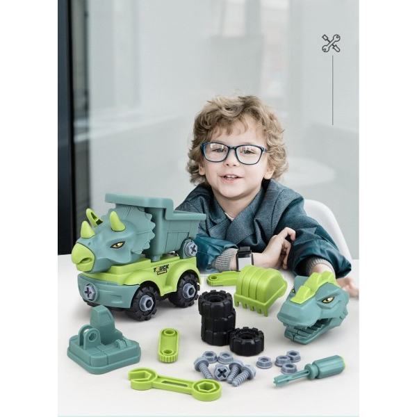 Dinosauruksen tekniikka kuorma-auto voidaan koota ja purkaa