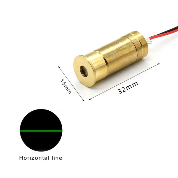 Grøn Lys Laser Modul 532nm Starlight Cross Horizontal Line Metal Laser Hoved