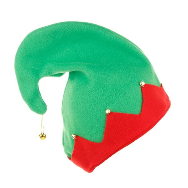 Internet kändis barn tomte tomte hatt jul tomte röd grön hatt flanell tyg med klocka semester fest huvudbeklädnader
