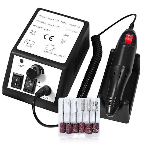 Professionell nagel borr maskin elektrisk nagelfil för manikyr naglar & tånagel manikyr nagelkonst pedikyr fil verktyg